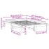 Estructura de cama sin colchón madera maciza de pino 160x200