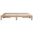 Estructura de cama sin colchón madera de pino blanca 140x200