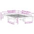 Estructura de cama sin colchón madera de pino blanca 140x200