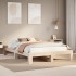 Estructura de cama sin colchón madera maciza de pino 140x190