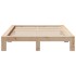 Estructura de cama sin colchón madera maciza de pino 140x190