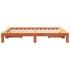 Cama sin colchón madera maciza de pino marrón cera 140x190