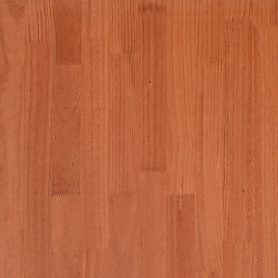 Cama sin colchón madera maciza de pino marrón cera 140x190