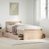 Cama con cabecero sin colchón madera maciza de pino 100x200