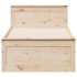 Cama con cabecero sin colchón madera maciza de pino 100x200