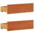 Cama con cabecero sin colchón madera maciza marrón 100x200