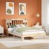 Estructura de cama sin colchón madera de pino blanco 150x200