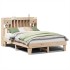 Estructura de cama sin colchón madera de pino blanco 150x200