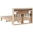 Estructura de cama sin colchón madera de pino blanco 150x200