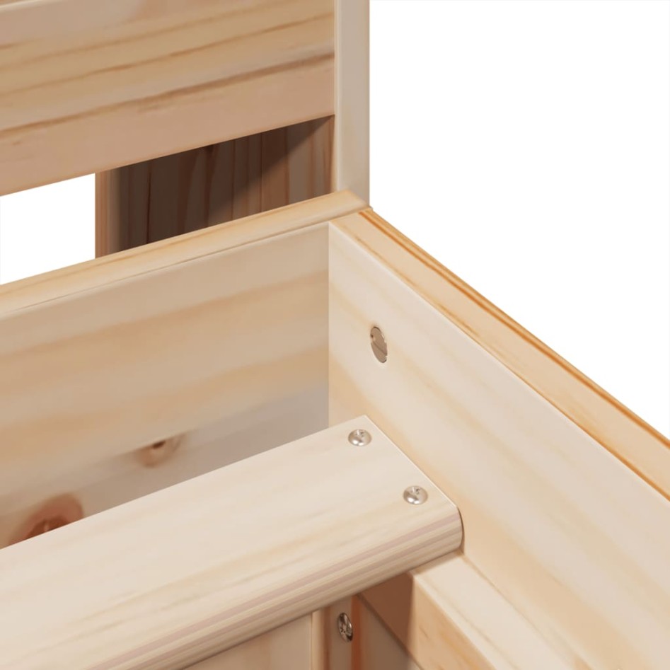 Estructura de cama sin colchón madera de pino blanco 150x200