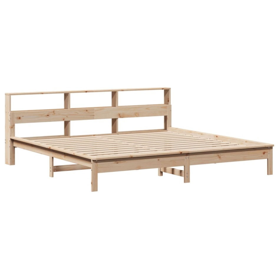 Estructura de cama sin colchón madera maciza de pino 180x200
