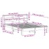Estructura de cama sin colchón madera maciza de pino 140x190