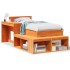 Estructura de cama sin colchón madera maciza marrón 75x190