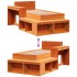 Estructura de cama sin colchón madera maciza marrón 75x190