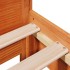 Estructura de cama sin colchón madera maciza marrón 75x190