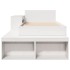 Cama sin colchón madera maciza de pino blanca 80x200