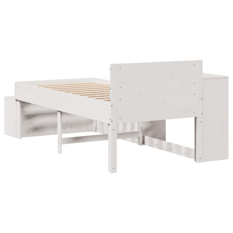 Cama sin colchón madera maciza de pino blanca 80x200