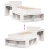 Cama sin colchón madera maciza de pino blanca 80x200