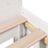 Cama sin colchón madera maciza de pino blanca 80x200