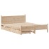 Estructura de cama sin colchón madera maciza de pino 140x190