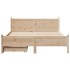 Estructura de cama sin colchón madera maciza de pino 140x190