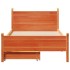Estructura de cama sin colchón madera maciza marrón 75x190