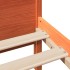 Estructura de cama sin colchón madera maciza marrón 75x190