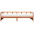 Sofá cama sin colchón madera maciza pino marrón cera 90x190