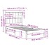 Cama con estantería sin colchón madera maciza marrón 100x200