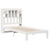 Cama con estantería sin colchón madera maciza blanca 100x200
