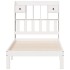 Cama con estantería sin colchón madera maciza blanca 100x200