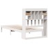 Cama con estantería sin colchón madera maciza blanca 100x200