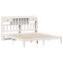 Cama con estantería sin colchón madera maciza blanca 180x200