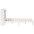 Cama con estantería sin colchón madera maciza blanca 180x200