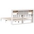 Cama con estantería sin colchón madera maciza blanca 180x200