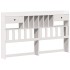 Cama con estantería sin colchón madera maciza blanca 180x200
