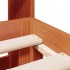 Cama con estantería sin colchón madera maciza marrón 140x190