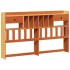 Cama con estantería sin colchón madera maciza marrón
