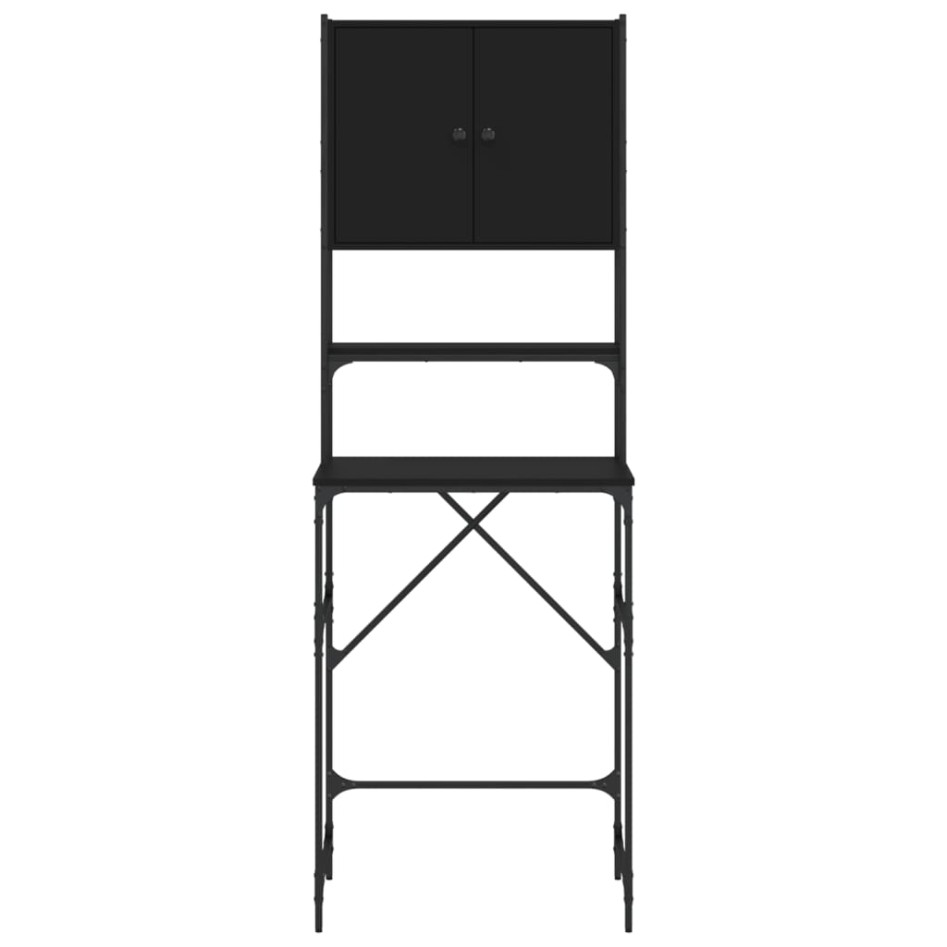 Armario de lavadora negro 68x48,5x194