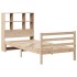 Cama con estantería sin colchón madera maciza de pino
