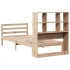 Cama con estantería sin colchón madera maciza de pino