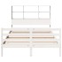 Cama con estantería sin colchón madera maciza blanca 160x200