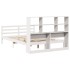 Cama con estantería sin colchón madera maciza blanca 160x200
