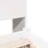 Cama con estantería sin colchón madera maciza blanca 160x200