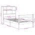 Cama con estantería sin colchón madera maciza marrón 90x190