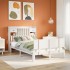 Cama con estantería sin colchón madera maciza blanca 135x190