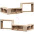 Mueble con escritorio madera maciza pino 232x112x75