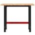 Banco de trabajo rectangular madera maciza roble 100x60x81,5