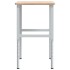 Banco de trabajo rectangular madera maciza 100x60x(71,5-98)