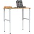 Banco de trabajo rectangular madera maciza 100x60x(71,5-98)